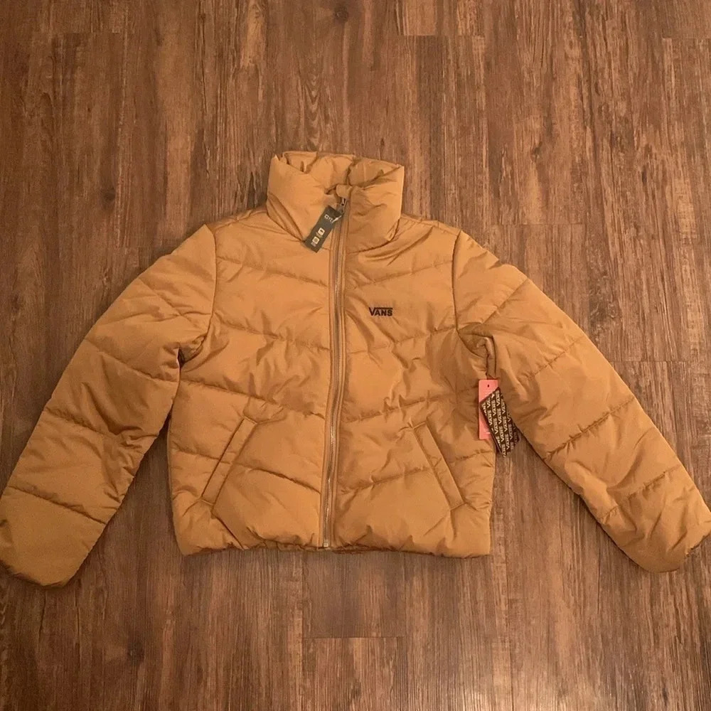 VANS Women’s Jacket Cropped Brown Size XS NWT - Picture 2 of 11